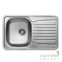 Прямокутна кухонна мийка з сушкою Interline ECD 163 нержавіюча сталь/декор