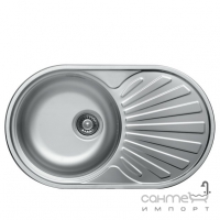 Кухонна овальна мийка з сушкою Interline ECD 165 нержавіюча сталь/декор