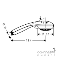 Ручной душ Crometta 85 Variojet EcoSmart 26831000