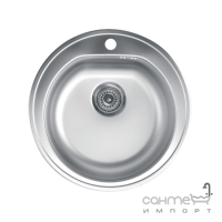 Сталева мийка з отвором для змішувача Metalac Venera (сифон 90мм) 099517