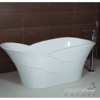 Окремостояча ванна з переливом Aqua-World AW533 із сифоном D-9 АВ533 біла