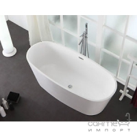 Окремостояча ванна з переливом Aqua-World ARTISTIC BATH AC0906 АВ0906 біла