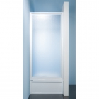 Дверь в нишу распашная Sanplast DJ-c-80-bi S W5, профиль белый, прозрачное стекло с  рисунком