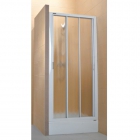 Дверь в нишу раздвижная 3х-створчатая Sanplast DTR-c-80-bi P, профиль белый, стекло с рисунком