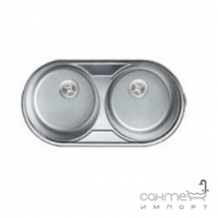 Кухонна мийка на дві чаші Aqua-World Sanremo AW7106ZS ММ007-ХХ кольору в асортименті