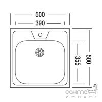 Кухонна мийка Ukinox STM 500х500 4C нержавіюча сталь, матова