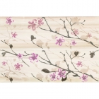 Плитка настенная, цветочный декор, яблоневый цвет 2x(25x75) Ceramika Color Dekor Flint Kwiat Jabłoni