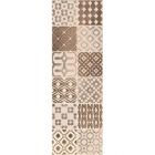 Плитка настенная, декор с орнаментом 25x75 Ceramika Color Dekor Livorno Sand (бежевая/коричневая)