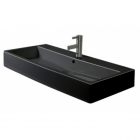 Умивальник прямокутний з переливом 100х47 Duravit Vero 04541008xx чорний