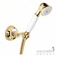 Ручний душ із тримачем та шлангом Emmevi Deco-Tiffany BO110 білий/золото
