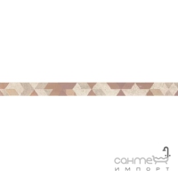 Фриз, геометрический декор 5,5x75 Ceramika Color Listwa Livorno Geo (бежевый/коричневый)