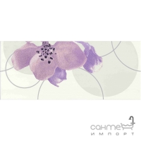 Настінна плитка, квітковий декор 2x(25x60) Ceramika Color Spring Cream (бежева)