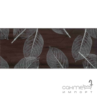 Плитка настенная, декор с листьями 25x60 Ceramika Color Dekor Naomi Brown (коричневый)