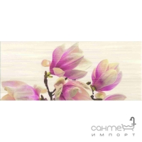 Настінна плитка, декор з квітами 25x60 Ceramika Color Dekor Sensa Magnolia Bis