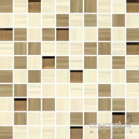 Мозаика 25x25 Ceramika Color Mozaika Sensa Toffi (бежевая/коричневая)