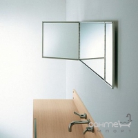 Зеркало с поворотными створками Agape Gabbiano AGAB0351 стальная рамка
