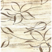 Настінна плитка, квітковий декор 2x(25x40) Ceramika Color Dekor Ampuria Grey (сірий)