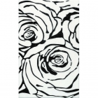 Плитка настенная, декор розы 25x40 Ceramika Color Dekor Rosa Negro