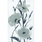 Плитка настенная, цветочный декор 25x40 Ceramika Color Dekor White Flower