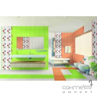 Плитка для підлоги, керамограніт 33,3x33,3 Ceramika Color Primavera Green Gres Szkliwiony (зелена)