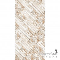 Плитка з квітковим малюнком 200x600x10 ALMERA CERAMICA DEC VANCOUVER FLOWER (бежева)