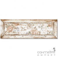 Плитка с цветочным рисунком в рамке 200x600x10 ALMERA CERAMICA DEC VANCOUVER FLOWER (бежевая)