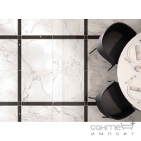 Плитка для підлоги MARCA CORONA Deluxe DEX WHITE REFL RETT 5288 (біла, під мармур)