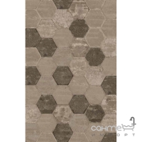 Плитка 25х21,6 MARCA CORONA BrickLane Esagono OLIVE 0762 (коричневая)