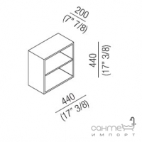 Ящик для полиці ванни Agape Cartesio W AVAS1001ХХ кольору в асортименті