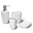 Набор аксессуаров для ванной комнаты AWD Interior Flipp белая керамика