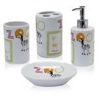 Детский набор аксессуаров для ванной комнаты AWD Interior Zoo 2 керамика