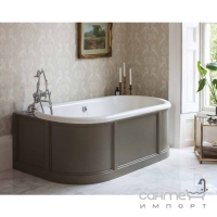 Овальна пристінна ванна з панеллю Burlington London колір на вибір