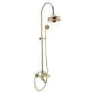 Душевая система со смесителем для ванны Devit Charlestone AC004152G золото с камнями Сваровски