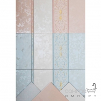 Настінна плитка, декор 20х45 AZAHAR ABRIL LISTELO ERMITAGE WHITE 20 (біла)