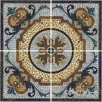 Плитка для підлоги, декор під мозаїку 40.8х40.8 AZAHAR CRONOS ROSETON MOSAIC