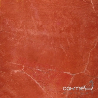 Плитка для підлоги, ректифікована 42.5х42.5 Cerpa Silken Rojo Porwhite (червона, під мармур)