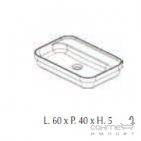 Раковина на стільницю Labor Legno Matrix LAVMX 6040 біла