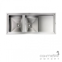 Кухонна мийка на дві чаші з сушкою  CM SPA Majestic 012507 нержавіюча сталь сатин