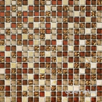 Мозаїка 30х30, (1х1) Alttoglass OLIMPIA S3307 (бежево-коричнева)