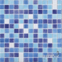 Мозаика 33.3х33.3, (2.5х2.5) Alttoglass JAEN COMBINADOS F7524 (голубая/синяя/белая)