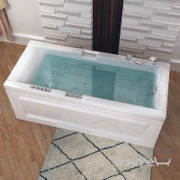 Прямокутна гідромасажна ванна із врізним змішувачем Triton Олександрія 150
