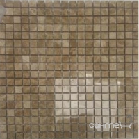 Мозаика 30,5x30,5 (1,5x1,5) Veromar LIGHT EMPERADOR POLISHED RM-15-24 (коричневая)
