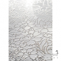 Плитка настенная, цветочный декор 25X75 Opoczno PRET-A-PORTER WHITE INSERTO FLOWER