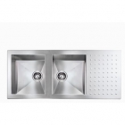 Кухонна мийка на дві чаші з сушкою  CM SPA Punto 10907 нержавіюча сталь сатин