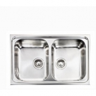Кухонная мойка на две чаши CM SPA Cristal 10012 нержавеющая сталь сатин