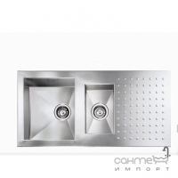 Кухонна мийка на півтори чаші з сушкою  CM SPA Punto 10905 нержавіюча сталь сатин