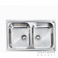 Кухонная мойка на две чаши CM SPA Filo Slim 11204 нержавеющая сталь сатин