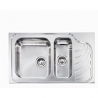 Кухонна мийка на півтори чаші з сушкою  CM SPA Eureka 11754 нержавіюча сталь сатин, ліва