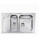 Кухонна мийка на півтори чаші з сушкою  CM SPA Eureka 11754 нержавіюча сталь сатин, права