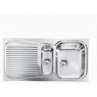 Кухонна мийка на півтори чаші з сушкою  CM SPA Matico 11645 нержавіюча сталь сатин, права